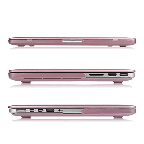 Fintie MacBook Pro 13 Retina Hülle (NO CD-ROM Drive) – Ultra Slim Plastik Hartschale Schutzhülle Snap Case für Apple MacBook Pro 13.3 Zoll mit Retina Display (A1502 / A1425), Roségold - 4