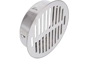 Mumusuki Balcón de Acero Inoxidable Desagüe de Techo Desplazamiento Exterior de Gran tamaño Desagüe de Piso antibloqueo para Uso en Jardines al Aire Libre(160 Boca Plana)