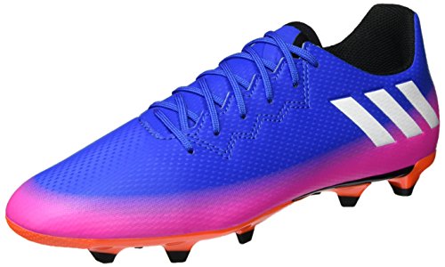 adidas Messi 16.3 FG, Botas de fútbol Unisex niños, Azul (Blue/FTWR White/Solar Orange), 36 2/3 EU
