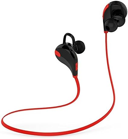 HBKJ Bluetooth 4.1 Wireless Stereo Jogger, Running, Sport Headphones Earbuds with Mic Hands-free Calling, iPhone 6s ,iPhone 6s Plus, iPhone 6, 6 Plus, 5 5c 5s 4s ipad, LG G2, Samsung Galaxy S6 S5 S4 S3 Note 3 and Other Android Cell Phones (Red)