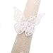 Produktbild JZK® 50 x Schmetterling Papier Serviettenring für Hochzeit, Taufe, Kommunion, Graduierung, Geburtstag, Weihnachten, bankett oder Verschiedene Anlässe (Weiß)