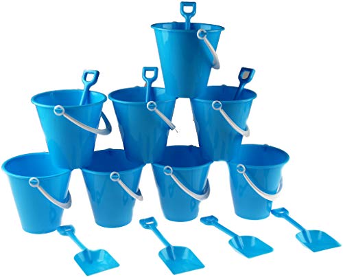 Palgrave Lot de 8 seaux de qualité Alimentaire et spatules - Aliments de fête - Bleu