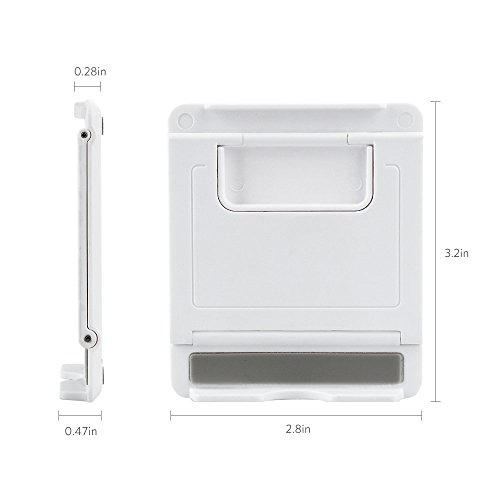 Handy Ständer Tablet Ständer, Multi-Winkel Faltbar Gummi Desktop Halterung iPad Stand Handy Stand Tablet Ständer Handy Halterung Tisch Halterung für 6-8 Zoll Tablet, E-Reader, Smartphone, iPhone 7 / 7 Plus, iPad, Galaxy Tab, S7/ S7 Edge, Huawei P9 (Weiß) - 6