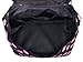 Cherry-Pattern Big Travel Wash Organizer Case Toiletry/Cosmetic/Makeup Zipper Bag (Black)