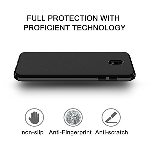 OMOTON Funda Samsung Galaxy J7 2017  TPU Flexible  Sencilla Negro Mate
