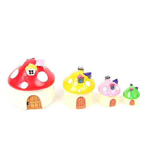 Mini Pilz Chalet Kunstharz durch die Puppen Mini Blumentöpfe Pflanzschalen Home Furnishings - 2