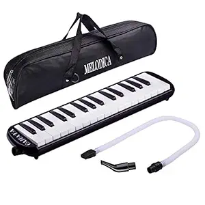 Technobuyers 32 Keys Melodica with Numbered Keys for Beginners (Black)