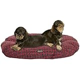 Karlie Luna Liegekissen Oval, 80 x 62 x 8 cm, rot-Kariert