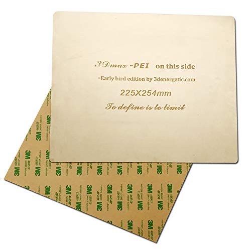 ENERGETIC Impresora 3D Flexplate resorte de acero con plataforma de construcción PEI para Prusa i3 MK2 MK2S cama climatizada 224 x 254 mm