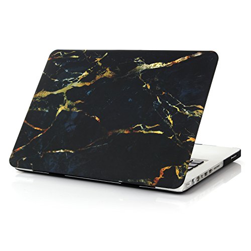 RYGOU Macbook Pro 13 Case, 4 in 1 Marmor Hard Case mit Keyboard Cover Screen Shell für Apple Macbook Pro 13 Zoll mit CD / DVD-Laufwerk Modell: A1278 - 4