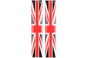 PCSG Bogoo Interior Styling Door Handle Pull Sticker Decoration For MINI Cooper S Clubman Countryman Car Accesories (Front Door, Red Black Union Jack)