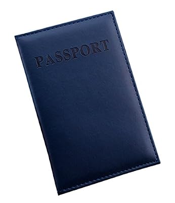 BulzEU Organisateur Housse Étui Prote Passeport Portefeuilles Passport Holder en Cuir PU ( Bleu Foncé )