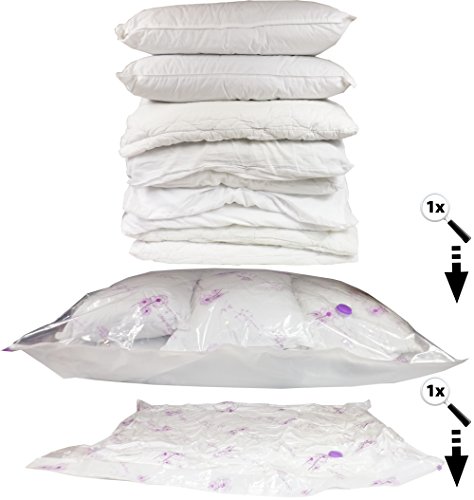 Neusu Vakuum-Aufbewahrungsbeutel – Hochwertige 110 Mikron-Qualität Komprimierung – Platzsparende Beutel (Jumbo XXL 130 x 100 cm, 5-er Pack) - 6