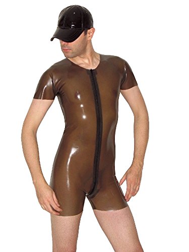Preisvergleich Produktbild Latex Catsuit - Kurzanzug für IHN - smokygrey (rauchtransparent) (XL)
