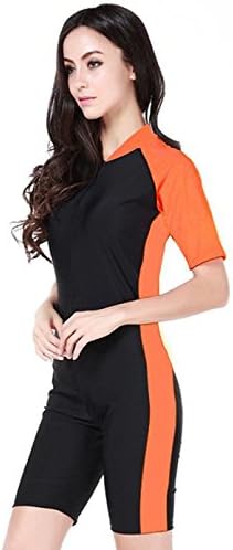 OYMMENEY Women's and Girls One Piece Jumpsuit Short Sleeve Swimsuit Swimwear Unitard Legsuit Swimming Costume