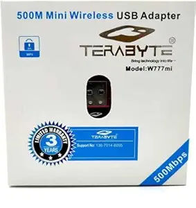 Techbloggers Terabyte 500Mbps Wireless Dongle White Network Card USB LAN WiFi Adapter Receiver USB Dongle Wireless Receiver Network Card for PC/Laptop