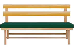 BRILLARS 2 Seater Bench Cushion 108x45x6cm Thick Bench Pad Mat Garden Patio Seat Cushion Soft Seat Pad for Garden Furniture Chair Cushion Indoors Outdoors, Only Cushion (Bottle Green)