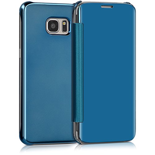 kwmobile Funda para Samsung Galaxy S7 Edge Case Espejo Estilo Libro - Carcasa con ptica de Aluminio - Cover Plegable en Azul Reflectante reviews kwmobile Funda para Samsung Galaxy S7 Edge Case Espejo Estilo Libro - Carcasa con ptica de Aluminio - Cover Plegable en Azul Reflectante