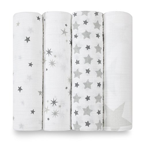 aden + anais 2038G Classic Swaddle Twinkle, 4er pack - 3
