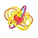 Amazemarket 12 cm Infant Baby Rattle Creative Appease Toy Activity Silicone Teether Bite Rings Grasp Grab Ball Ring Colorful Intelligent Development Gift Random Color (baby teether ball)