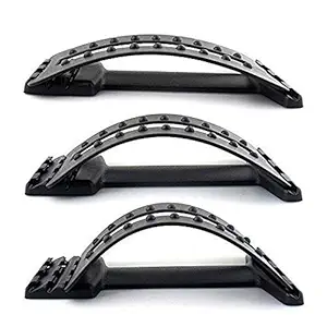 AVIROM Back Lower Lumbar Massage Support Spine Pain Relief Magic Stretcher [ Back Coloure ]