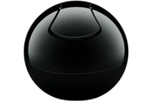 Spirella 10.15139 Kosmetikeimer 1 Liter Abfalleimer Schwingdeckeleimer Tischabfalleimer Bowl Schwarz