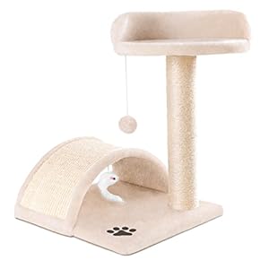 Mc Haus MAA0500B Árbol Rascador para Gatos con Plataforma y Bola de Juego 50cm de Altura