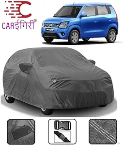 Carigiri Grey Car Body Cover for Maruti Suzuki Wagon R(Triple Stitched,Mirror Pocket,UV Resistant,Dustproof)(Models-2019, 2020, 2021)