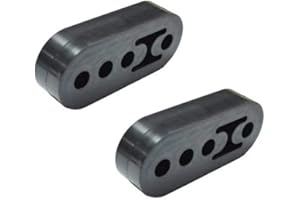 FSR COPPIA DI 2 SUPPORTI UNIVERSALI IN GOMMA PER TUBO DI SCARICO AUTO STAFFE MORSETTI MARMITTA A