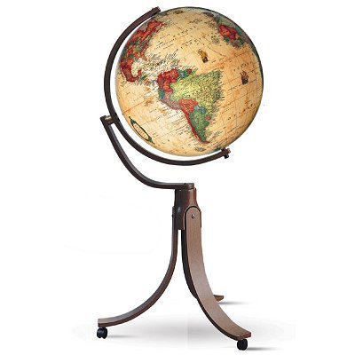 Nova Rico 50 cm Emily Floor Pedestal Antique Globe (Brown)