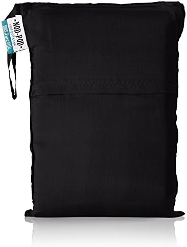 Nod-Pod 100% Pure Organic Silk Sleeping Bag Liner - Without Pillow Case (Black, Medium)