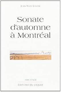 jaquette livre Sonate d'automne à Montréal
