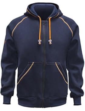 KERMEN - Kapuzen-jacke-Pullover, robustes Langarm-Sweatshirt Hoodie 300 GR - made in EU - schwarz blau grau