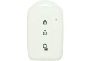 BROVACS Silikonowa osłona osłona osłona etui osłona osłona osłona osłona kompatybilna z NISSAN 2 przyciski inteligentny pilot brelok CV9504 biały