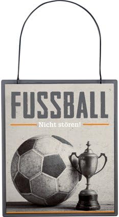 Spiegelburg 14867 Metal Sign Football 'Fussball Nicht stören' Urban&Gray