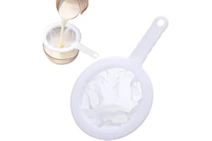 DONJIM Colador de malla ultrafina de nailon, colador de té de malla de plástico con agujero para colgar, colador de alimentos para leche de soja, té, jugo, café, filtro de malla 400