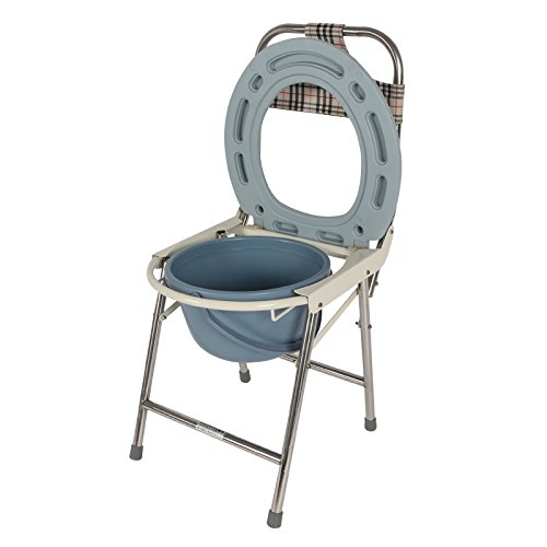 Preisvergleich Produktbild GAOFG Edelstahl Frauen Toilette Stuhl Hochlehner Klappstühle die Toilette