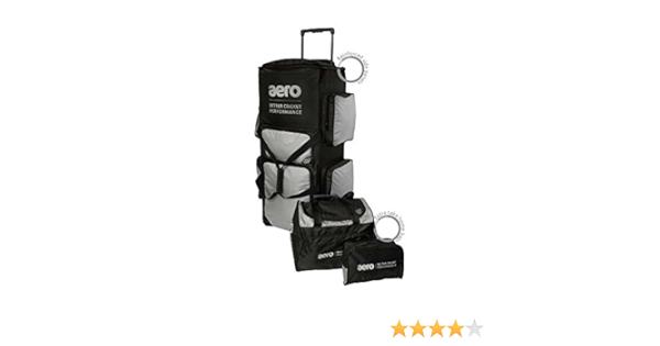 Aero Stand Up Tour Cricket Wheelie Bag Black Silver Amazon Co Uk Sports Outdoors
