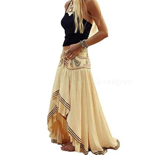 calistous perfekt atmungsaktiv Cool Unregelmäßige Rock lang Maxi Abend Party Beach Unregelmäßige Sundress XL, xl - 2