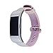 Produktbild Altsommer Armband für Fitbit Charge 2 Armband Nylon Uhrenarmband Ersatzarmband Armband Uhrenarmband mit Edelstahl Magnet-Verschluss Band Replacement für Herren Damen 140-220mm (Lila)
