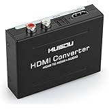 Musou HDMI Audio Extractor 4K,Digital HDMI zu HDMI + SPDIF/ Toslink + RCA L/R Audio Converter Adapter Optical Fiber Output V1.4