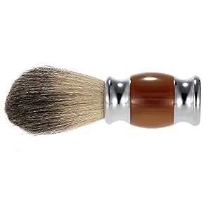 Anself Hair Shaving Brush Pure Badger Resin Handle Barber Salon Men Facial Beard Cleaning Appliance Shave Tool Shaving… - Image 7