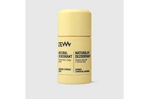 ZEW för män naturlig deodorant stick män 80 g japansk cypress bergamott – utan aluminium alkoholparabener – 97 % naturingredi