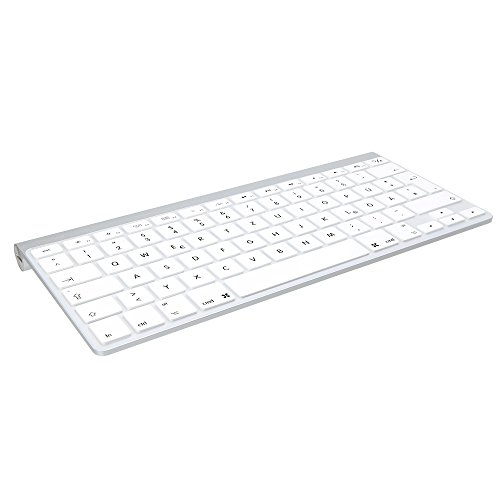 JEWADO® Silikon Tastatur Schutz Abdeckung für MacBook, Air-& Pro 13, 15, 17 Air 13 Zoll, Deutsche-QWERTZ (EU-Enter) in Weiss