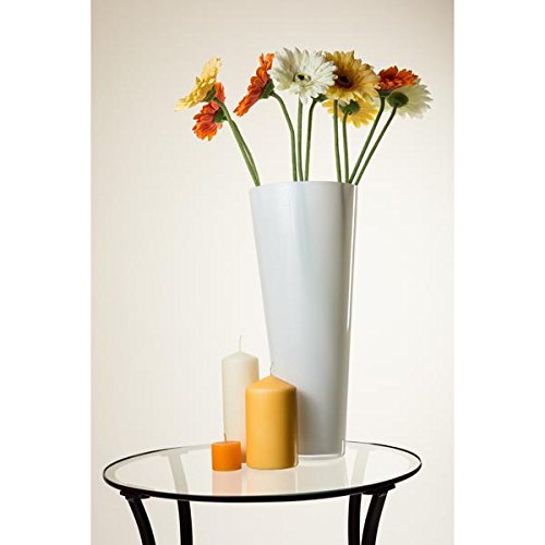 Set 2 x Konische Glasvase ANNA, weiß, 43 cm, Ø 18 cm – Blumenvase / Tischvase – INNA Glas - 6