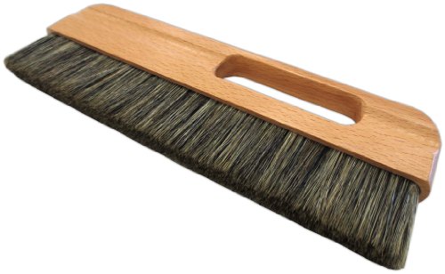 Tapezierwischer 32 x 2 cm graue Chinaborsten lackiertes Holz Malerqualität Tapetenbürste Tapezierbürste Abstauber