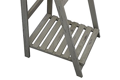Rebecca Srl Holzstandtafel Kreidetafel Klapptafel Kreidetafel Memoboard Ablagefläche Paulownienholz Shabby Vintage Look Küche Büro (Code RE4320) - 4