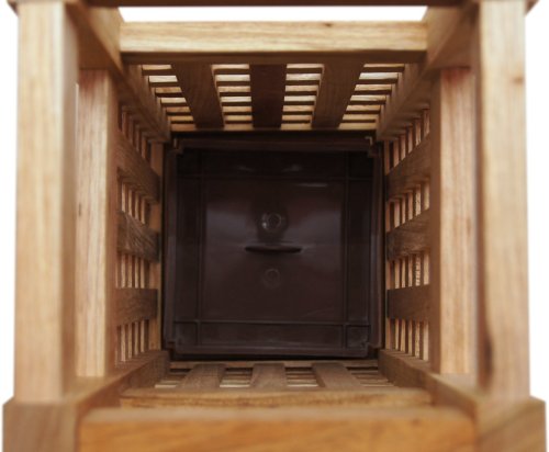 Schirmständer aus Walnussholz im Gitterdesign - 4