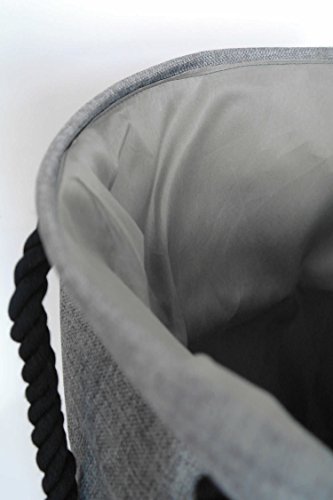 LS Design Wäschesammler Wäschetruhe Wäschesack Wäschekorb Canvas Grau - 3