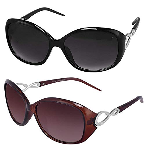 Sheomy Womens Sunglasses Of 2 Combo Of 2 Sunglass (Black Brown) Wayfarer Sunglasses For Womens/Girls/Ladies - (Butterfly-Combo-Black-Brown) RS.325 (78.00% Off) - Amazon Sheomy Womens Sunglasses Of 2 Combo Of 2 Sunglass (Black Brown) Wayfarer Sunglasses For Womens/Girls/Ladies - (Butterfly-Combo-Black-Brown) RS.325 (78.00% Off) - Amazon